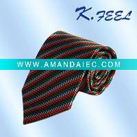 Wholesale woven stripe 100% polyester necktie
