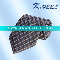Wholesale Printed check men's silk necktie
