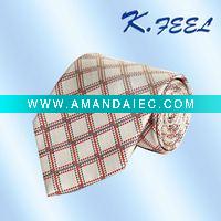 Wholesale Fashion-forward men's check polyester necktie
