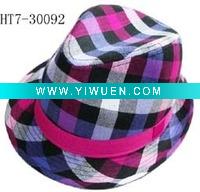 Wholesale checked trilby fedora hat