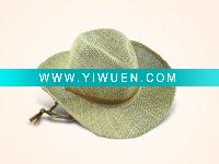 Wholesale Adjustable PU Chin Strip Straw Hat