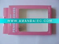 Wholesale packing box with PVC window & hanger