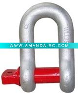 Wholesale Alloy chain fittings, dee shackle with screw pin, G210