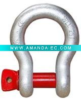 Wholesale Alloy chain fittings, bow shackle with screw pin, G209