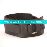 Wholesale high quality real leather wristband