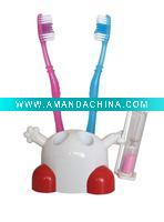 Wholesale Sandglass toothbrush stand and sand timer (red color)