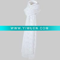 Wholesale lady's fashion white knitted necklace scarf