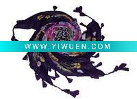 Wholesale fashion square scarf with fringe