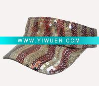 Wholesale 2010 fashion paillette sun visor caps