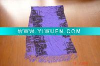 Wholesale acco-09-3951 acrylic purple printed scarf