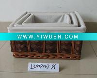 Wholesale Rectangular Willow laundry basket