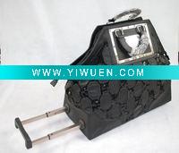 Wholesale lady leather trolley bag/luggage bag