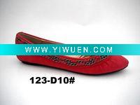 Wholesale Hot!2012 Newest Style!lady footwear,flat shoes,fashion ladies flats,ladies casual flats,flip-flops,PU Upper 123-D10 Red