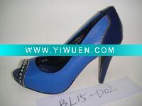 Wholesale Lady blue peep toe shoes