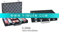 Wholesale 200pcs chip set in leather case