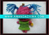 Wholesale Fashion String Voodoo doll keychain
