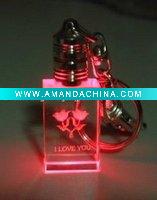 Wholesale LED Crystal key chain
