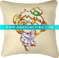Wholesale cross stitch pillow -- kz106 cross stitch artwork,hand embroidery
