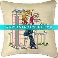 Wholesale cross stitch pillow -- kz071 cross stitch artwork,hand embroidery