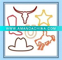 Wholesale rubber band in fun shape,silicone rubber band