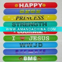 Wholesale Printed Silicone Slap Bracelet