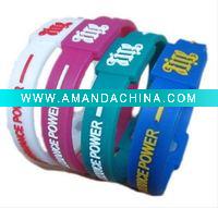 Wholesale Embossed silicone bracelet