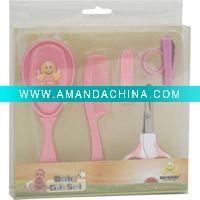 Wholesale comb and brush scissors& nail clippe safety set for baby