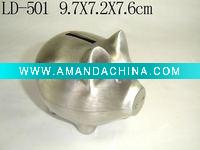 Wholesale Exquisite Polished Lovely Piggy Metal Coin Bank