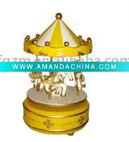 Wholesale wooden round music box