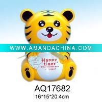 Wholesale Plastic Yellow Tiger Money Bank