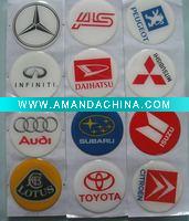 Wholesale car logo Epoxy sticker, lable
