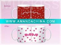 Wholesale color changing love mug