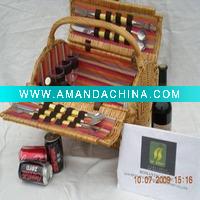 Wholesale full willow picnic basket PRB-090