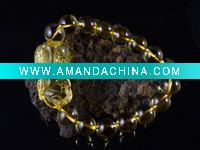 Wholesale wholesale natural beautiful yellow crystal bracelet