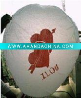 Wholesale white color with red printing Sky lantern
