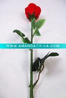 Wholesale classic artificial single rose flower in bud