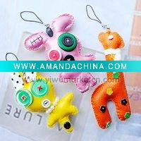 Wholesale handcraft leather phone charm