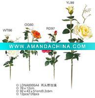 Wholesale silk artificial flower wild rose 78cm