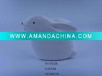 Wholesale ceramic easter rabbit decoration