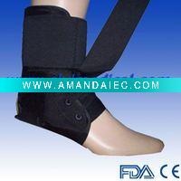 Wholesale clyl lace up and adjustable elasticed ankle brace with hinges