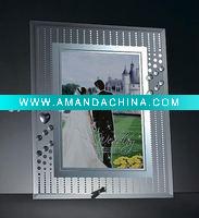 Wholesale transparent clear glass photo frame