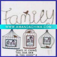Wholesale Birdcage shaped metal photo frame