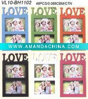 Wholesale Plastic photo frame in 6 asstd color