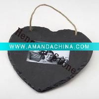 Wholesale heart shape slate picture frame