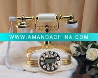 Wholesale genuine pearl white antique decorative telephone
