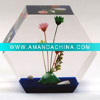 Wholesale Dry flower Lucite embedment paperweight