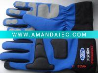 Wholesale Blue Waterproof motocycle gloves spandex