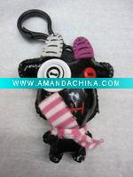 fashion button doll keychain mobile cell strap