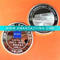 Wholesale europe souvenir Zinc alloy coin silver plating