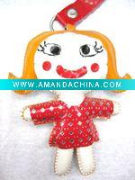 Wholesale fashion button doll keychain mobile cell strap